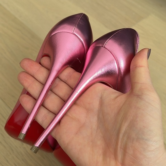 Christian Louboutin | Metallic Pink So Kate 120 Heels - Size IT 39 - Picture 6 of 16